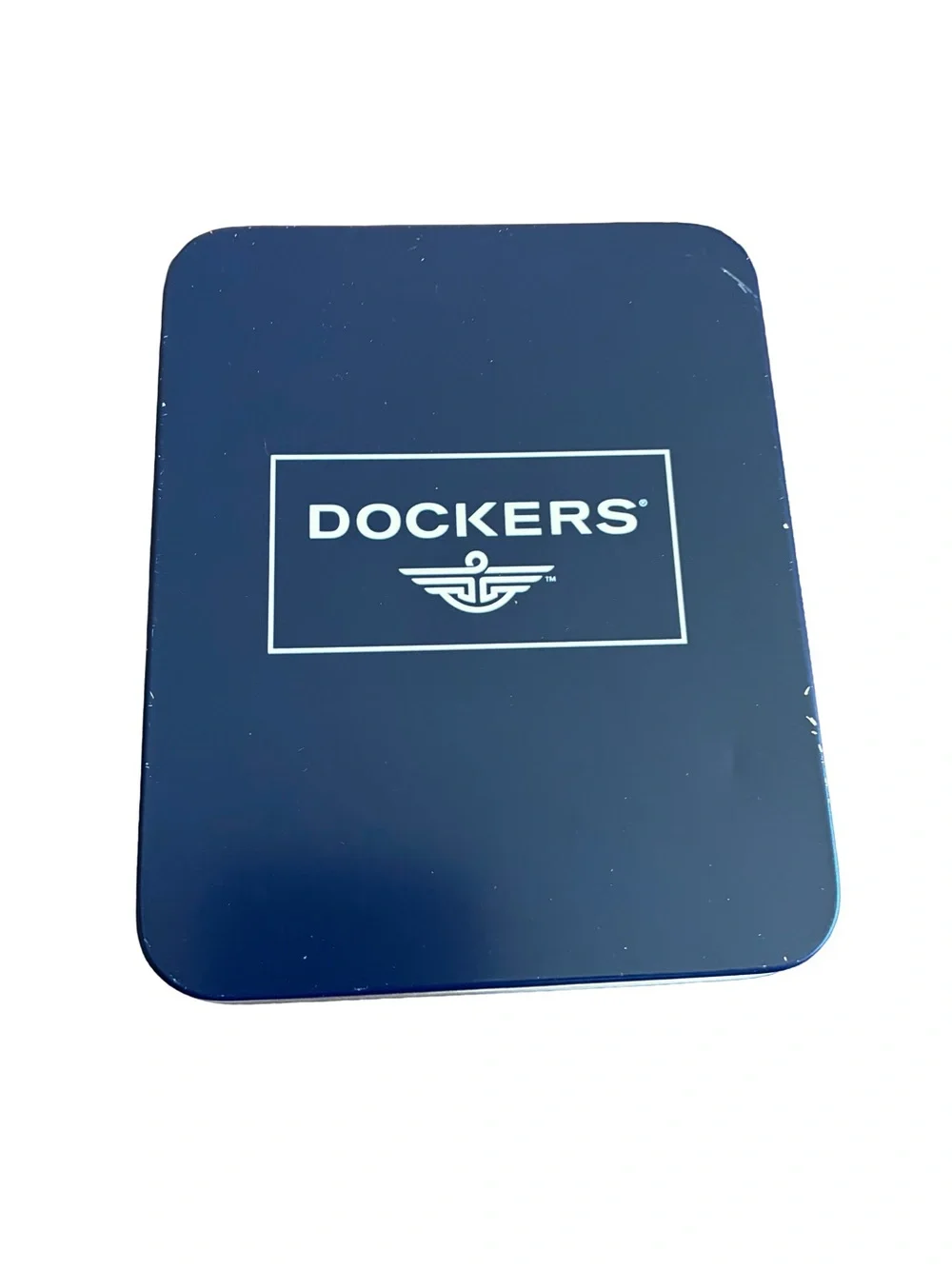 Dockers Genuine Leather Commuter Wallet Pull Out ID NWT Gift Tin
